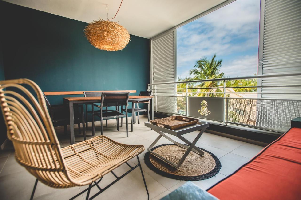 Ferienwohnung Escale Tropicale, Appart Vue Mer A 2 Min Du Lagon Saint-Gilles-les-Bains Exterior foto